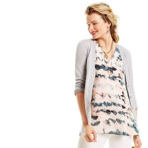Cabi Gelato Double Layer Blush & Teal Blouse XS
